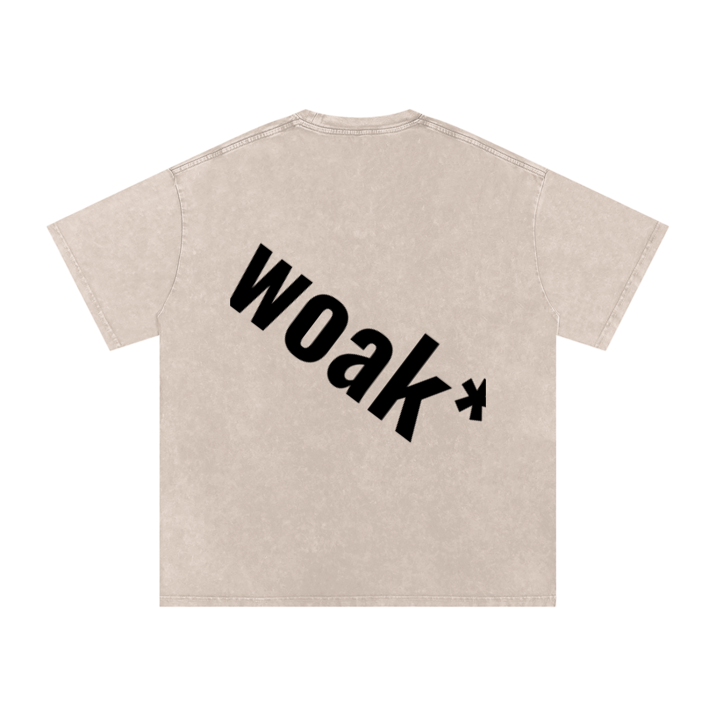 Snow Washed Oversized Cotton T-Shirt