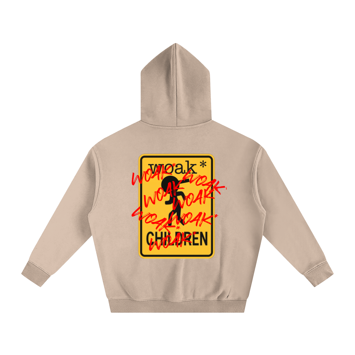 Caution* Oversized Fleeced Hoodie