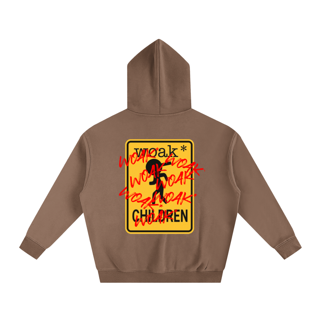 Caution* Oversized Fleeced Hoodie