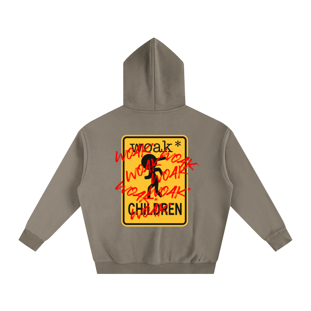 Caution* Oversized Fleeced Hoodie